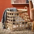 thumbnail image 3 of Sullivans 18" & 13.5" Open Weave Shapely Baskets Set of 2, Natural, 3 of 5