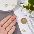 thumbnail image 3 of 4pcs Jewelry Oval Clasps 14K Gold Plated Pendant Clasp Connectors Small Enhancer Bail Slide Jewelrys Clasp Oval Spring Gate, 3 of 9
