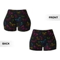 thumbnail image 5 of Lsque Butterfly Pattern High Waisted Biker Shorts for Women-Tummy Control Fitness Athletic Workout Running Yoga Gym Shorts,Moisture-Wicking-Large, 5 of 9