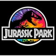 thumbnail image 2 of Boy's Jurassic Park Rainbow Tie Dye Logo  Graphic Tee Black Medium, 2 of 5