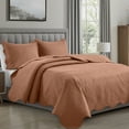 thumbnail image 5 of IR Imperial Rooms 2Pc-Quilt Set Embossed Bedspread Microfiber Soft Luxury Floral Pattern Lightweight Twin Peach, 5 of 12