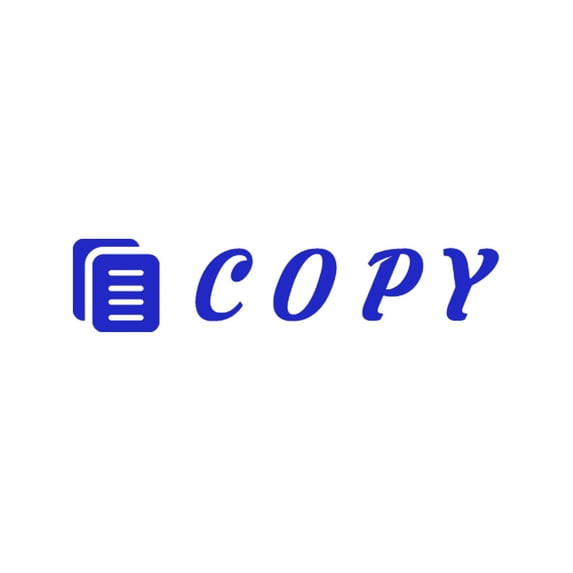 Printtoo Copy Self Inking Rubber Stamp Pre-Inked Office Stamp- Home Office Business Stationery, Blue- 42 x 9 mm