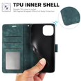 thumbnail image 3 of Leather For iPhone 16 Pro Max Case Orchids&Butterflies Embossed 3-card  Flip Wallet Leather Case With Card Holder Magnetic Closure  Phone Cases Cover,Green,For iPhone 16 Pro Max, 3 of 7