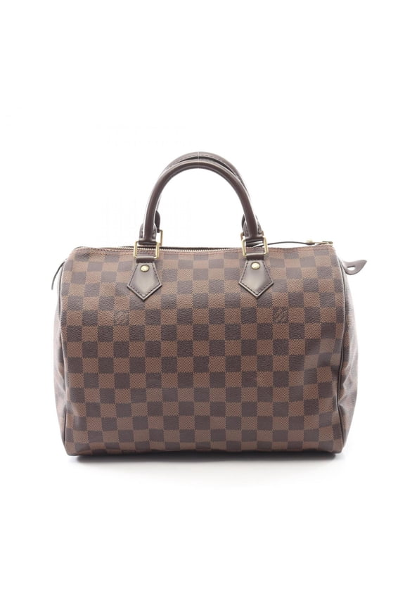 Pre-Owned Louis Vuitton Speedy 30 Handbag, Coated Canvas and Leather with Damier Leather,...