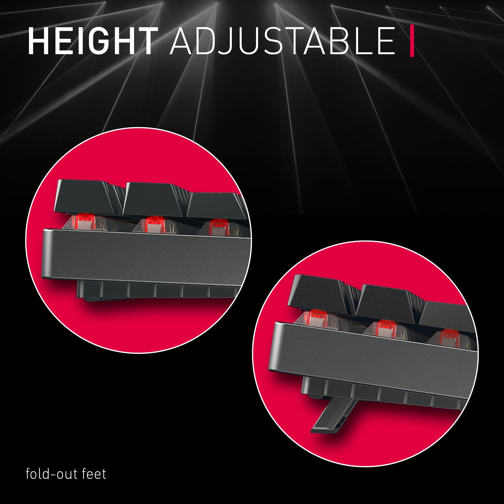 CHERRY MX 8.2 TKL, WIRELESS, MX RED RGB SWITCH, Black (g80-3882lyaus-2)