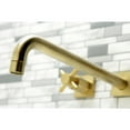 thumbnail image 3 of Kingston Brass KS6047DX Concord Two-Handle Wall Mount Roman Tub Faucet, Brushed Brass, 3 of 7