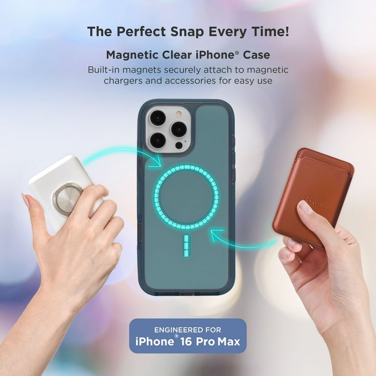 iHome, iPhone 16 Pro Max Case, MagSafe, Drop Protection, Blue