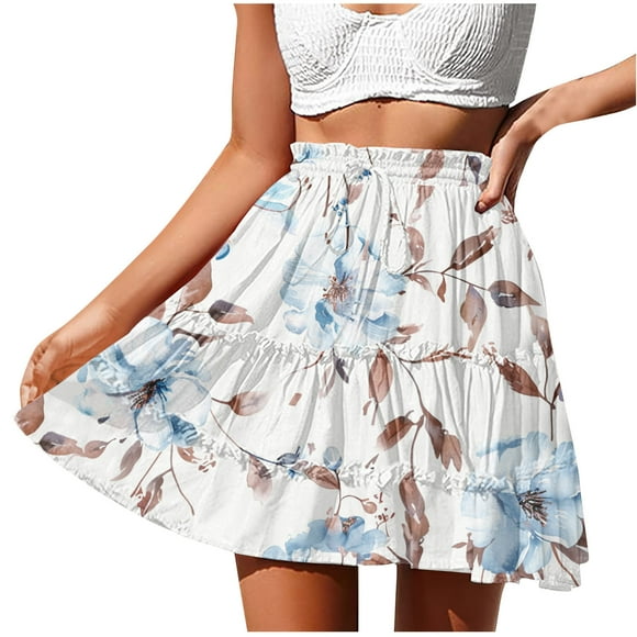 COM1950s Women's Skirts for Summer, Women's Fashion Casual Summer Printed Mid-Calf Skirt, Women's Summer Skirts, Women's Skirts Summer