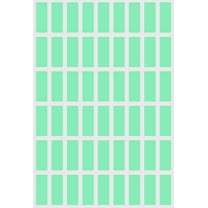 Royal Green Rectangular Blank Sticker 1 inch x 3/8 inch - Pastel Green Labels  (25mmx10mm) - 1350 Pack