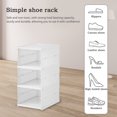 thumbnail image 3 of Zapatero apilable, caja organizadora de zapatos plegable, caja de almacenamiento de zapatillas transparente de plástico, armario para zapatos a prueba de polvo, ahorro de espacio, 3 of 4