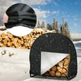 thumbnail image 4 of Outdoor Firewood Log Rack Cover, Heavy Duty UV Resistant Rain Windproof Dry Wood Pile Holder Storage Tarp Cover, Log Hoop Tarp (40" x 24" x 41"), 4 of 7