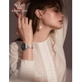 thumbnail image 7 of Wearlizer Leather Band Compatible with Samsung Galaxy Watch 8 40mm 44mm & Watch 8 Classic 46mm, Slim Dressy Genuine Leather Strap with D-Shape Metal Buckle for Women, 7 of 7
