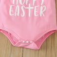 thumbnail image 5 of Gunia Easter Outfit Baby Girl Infant Short Sleeve Letter Printed Romper Newborn Bodysuits Ruffles Shorts Soft Cute Dailywear, 5 of 7