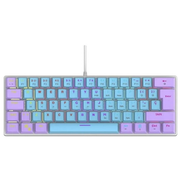 Teclado Mecanico Ocelot Candy Blue Iluminacion RGB Switch Blue Ocelot Gaming CANDY BLUE 60 OC Walmart en linea