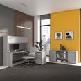 thumbnail image 3 of Studio C 72W Office Storage Cabinet w/ Doors in Platinum Gray - Engineered Wood, 3 of 5