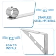 thumbnail image 3 of FRCOLOR Closet Shelf And Rod Brackets Stainless Steel Closet Rod Bracket Clothes Rod Holders Wall Mount Clothes Hanger Closet Rod Support Bracket For Closet Rod, 3 of 8