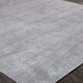 thumbnail image 2 of Handmade Mosaic Hand-loomed Solid Color Area Rug Grey 2'6" x 10' runner 10' Runner, 2 of 5