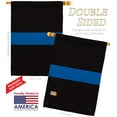 thumbnail image 2 of Breeze Decor 08240 Military Blue Stripe 2-Sided Vertical Impression House Flag - 28 x 40 in., 2 of 3