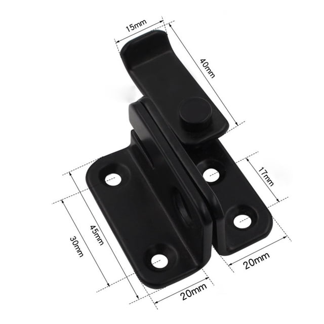 Verrou de Porte Garde-Robe Verrou de Tiroir Sécurité Acier Inoxydable Sans Perçage Verrou de Porte Anti-Vol Quincaillerie Maison