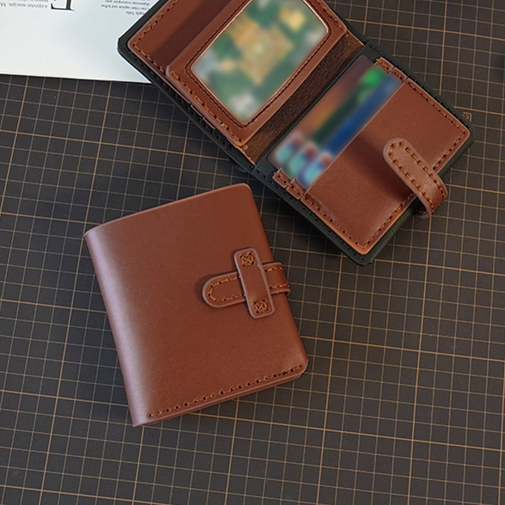 DIY Leather Men's Wallet Making Kits including Fabrics Thread Needle Scissor Clip Saddle Brown 2.1-38.5x0.15-11x0.2-1.6cm