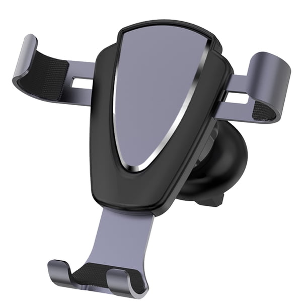 Soporte de teléfono para rejilla de ventilación de coche, de metal, con gravedad, para coche (gris)