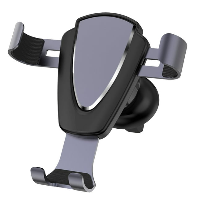 Soporte de teléfono para rejilla de ventilación de coche, de metal, con gravedad, para coche (gris)