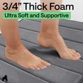 thumbnail image 5 of GORILLA GRIP Bathroom Rug, Soft Absorbent Memory Foam Shower Floor Mat, 24x17 Graphite Gray, 5 of 10