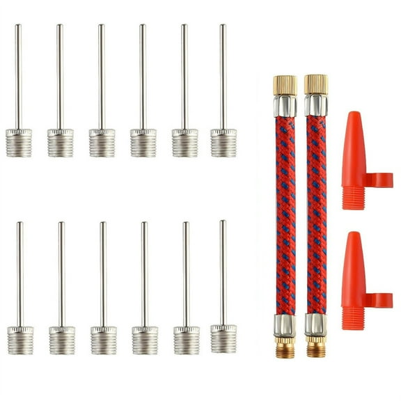 24 Pcs Pump Needle Inflator Adapter Kit with Needle, Nozzle,Flexible Air Hose, Christmas Portable Hand Pump Inflation Adapter Kit for Basketball Soccer Christmas Child Shoeboxes