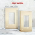 thumbnail image 2 of ENERLITES Elite Series Screwless Decorator Wall Plate Child Safe Outlet Cover, Size 1-Gang 4.68" H x 2.93" L, Unbreakable Polycarbonate Thermoplastic, SI8831-BGD, Brushed Gold, 3 Pack, 2 of 5