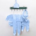 thumbnail image 2 of Caqnni Baby Waffle Fall Outfits Long Sleeve Sweatshirt Tops Pants Set Winter for Little Girls for Girls 6 9 12 18 24 Months Pajamas & Dailywear Setï¼0-9 Monthsï¼Light Blue, 2 of 7
