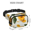 thumbnail image 4 of Rateoe Sunny Yellow SunFlower Print Fanny Pack Belt Bag for Women and Men, Square Double-Layer Waterproof Waist Pack with Adjustable Strap for Hiking, Jogging, Cycling, 4 of 9
