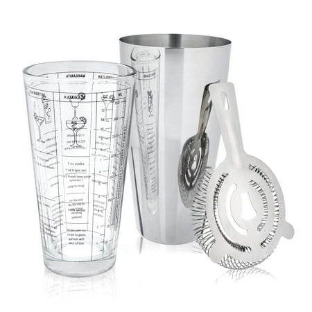 

True 3-Piece Barware Set with 7 Cocktail (Pack of 12)
