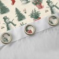 thumbnail image 4 of Manfei Christmas Tree Blackout Curtains Green Window Curtains Pack of 2 (38x45 Each), Olive Cream, 4 of 6