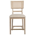 thumbnail image 2 of Lno Counter Dining Side Chair Set of 2- Rattan Woven Back- Beige Wood, 2 of 6
