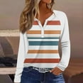 thumbnail image 2 of Hearthz Long Sleeve Workout Tops for Women Color Block V-Neck Button Henley Tank Top Women Plus Size Trendy Fall Fashion Winter Raglan Sleeve T Shirts for Women, 2 of 5