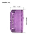 thumbnail image 2 of Uxcell 32 x 58mm Roller Skate Wheels with Bearings 82A Quad Skate Replacement, Shine Purple 4 Pack, 2 of 6