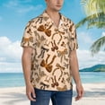 thumbnail image 3 of Lsque Ribbon bows with leopard Pattern Hawaiian Shirt for Men Unisex Summer Beach Casual Short Sleeve Cotton Linen Button Down Shirts,XX-Large, 3 of 7