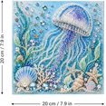 thumbnail image 5 of Ocean Theme Pearl Art DIY Kit, Jellyfish DIY Pearl Painting Set, Sparkling Coastal Wall Decoration with Jellyfish Diamond Pearl Art for Beach Enthusiasts, 5 of 7