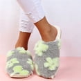 thumbnail image 7 of JUSLIO Womens House Slippers Fuzzy Plush Flat Sole Non Slip Indoor House Slippers Closed Toe Slide Slippers, 7 of 7
