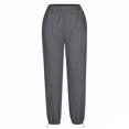 thumbnail image 5 of Baggy Sweatpants Women Casual Drawstring Pants High Waist Cinch Bottom Workout Joggers Lounge Trousers With Pockets, 5 of 5