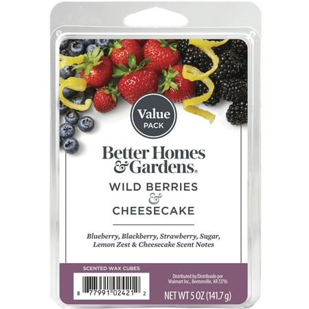 Wild Berries & Cheesecake Scented Wax Melts, Better Homes & Gardens, 5 oz (Value Size)