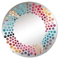 thumbnail image 2 of Designart "Playful Matrix of Multicolor Pop Art" Pop Art Polka Dot Round Wall Mirror - Oval Printed Decorative Mirror - Multiple Color Options, 2 of 5