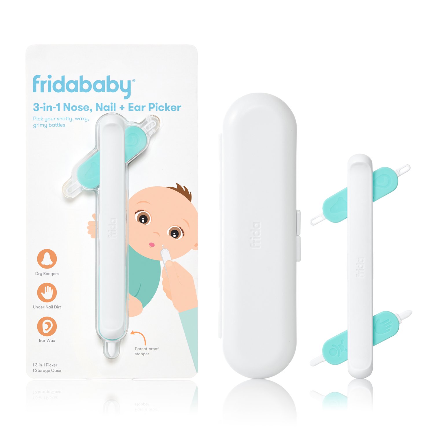 Frida Baby Nose, Nail and Ear Picker, Grooming Accessories Set, Newborn and Baby Care Essentials