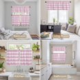thumbnail image 6 of Pink Striped Kitchen Curtains Sets for Windows 36 Inch Length, Farmhouse Vintage Stripes Rod Pocket Window Treatments Tier Curtains and Valances Set for Bedroom/Bathroom, 6 of 8