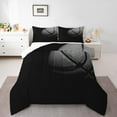 thumbnail image 2 of Erosebridal 3D Basketball Bedding Comforter Set, Black Down Comforter, Ball Sports Room Decor, 2 Pieces, 2 of 7