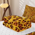 thumbnail image 5 of Erosebridal Leopard Animal Print Zipper Queen Comforter Set with Fitted Sheet and 2 Pillowcases for Girls, Golden Cheetah Spot Zipper Bedding Set, Reversible, 4pcs, 5 of 7