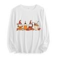 thumbnail image 2 of Miqool Womens Fall Shirts Halloween Long Sleeve Pumpkin T-Shirts Casual Thanksgiving Graphic Tee Tops, 2 of 7