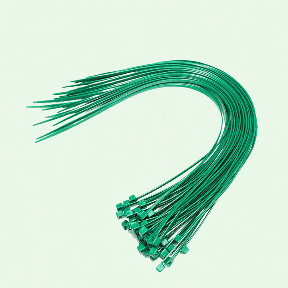 Extra Long Cable Ties - 450mm x 4.8mm - Nylon Cable Ties (50, Green)