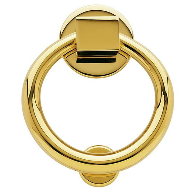 Baldwin 0195003 3.75 Po Centre à Centre Bague Knocker&44; Laiton Poli