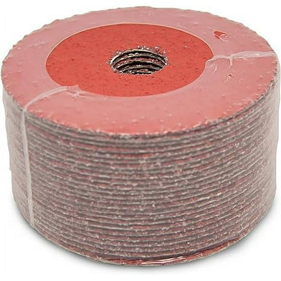 Benchmark Abrasives 4-1/2" Premium Ceramic Resin Fiber Grinding Sanding Discs 7/8" Arbor, Angle Grinder Discs (25 Pack) - 36 Grit